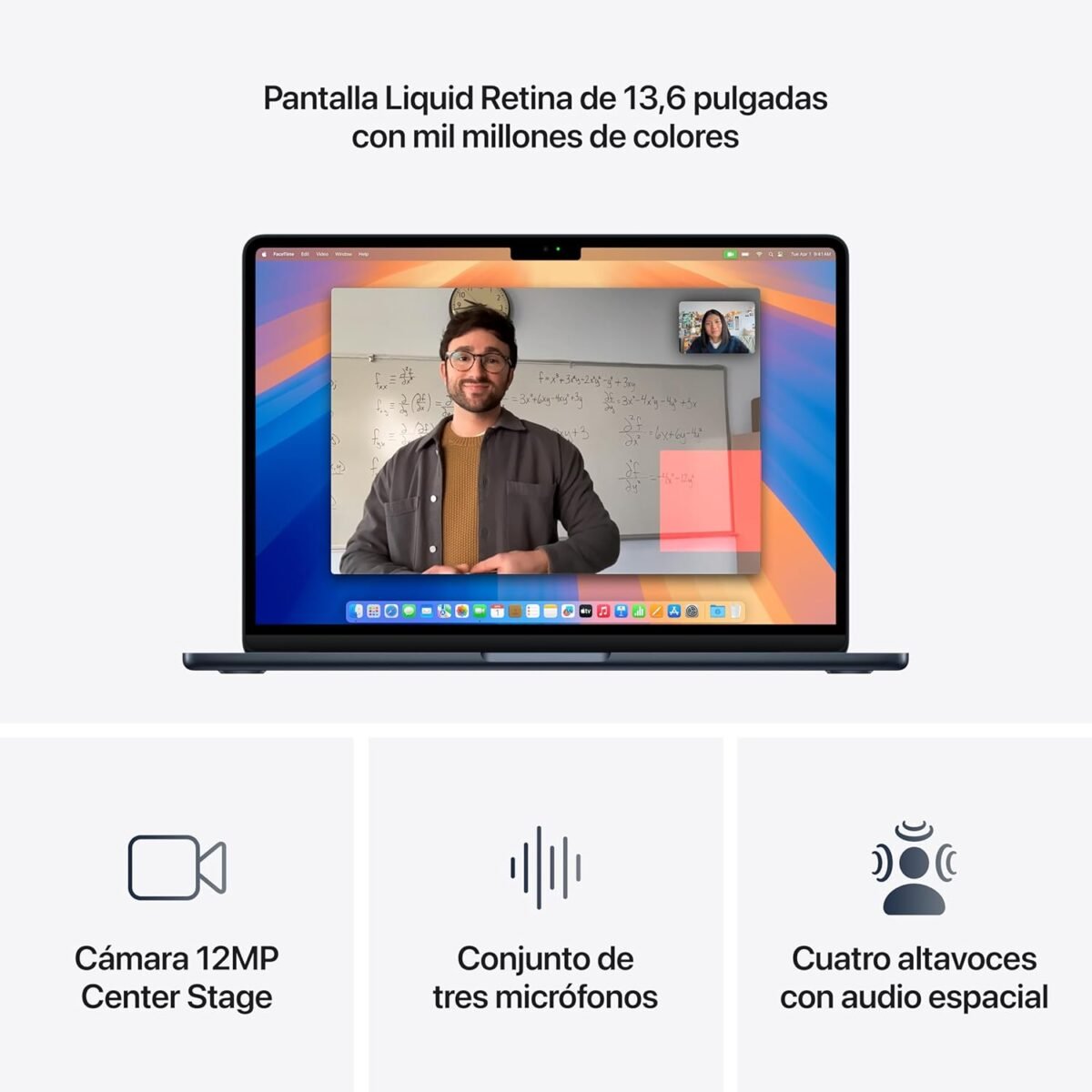 Apple 2025 MacBook Air 13 Inch with M4 Chip Designed for Apple Intelligence 136 Inch Liquid Retina Display 16 GB Unified Memory 256 GB SSD Spanish Keyboard Midnight Ma boutique