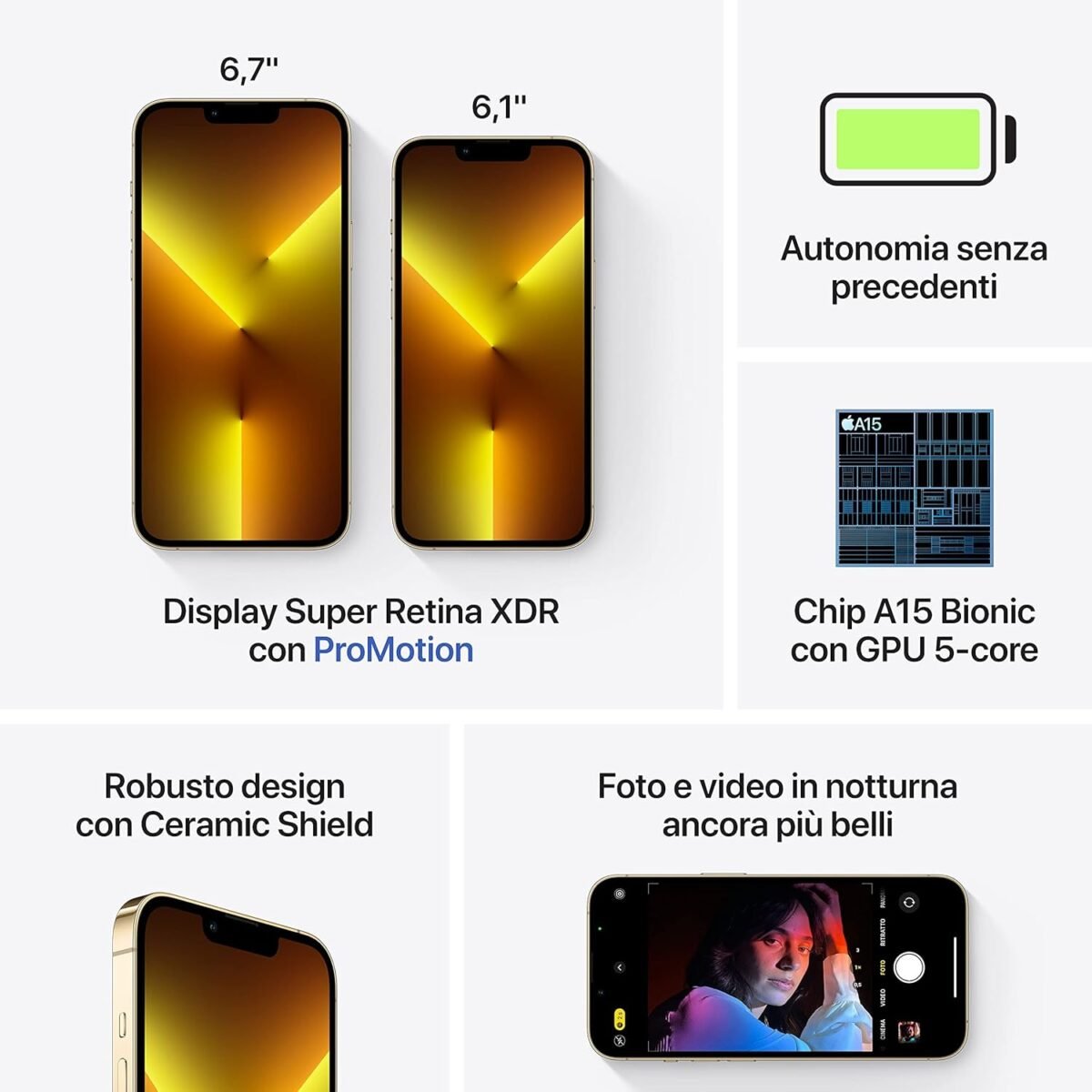 Apple iPhone 13 Pro 128 GB Oro Reacondicionado Ma boutique