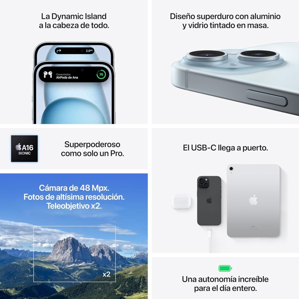 Apple iPhone 15 128 GB Azul Ma boutique