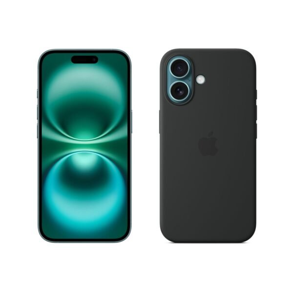 Apple iPhone 16 128 GB Turquesa + Funda de Silicona con MagSafe Negro Ma boutique