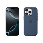 Apple iPhone 16 Pro 256 GB Titanio Blanco + Funda de Silicona con MagSafe Denim Ma boutique