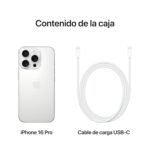 Apple iPhone 16 Pro 256 GB Titanio Blanco + Funda de Silicona con MagSafe Denim Ma boutique