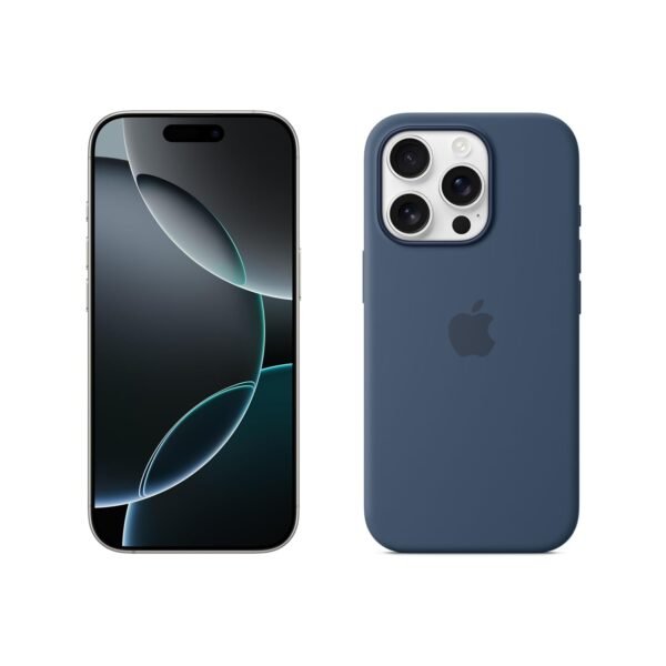 Apple iPhone 16 Pro 256 GB Titanio Blanco + Funda de Silicona con MagSafe Denim Ma boutique