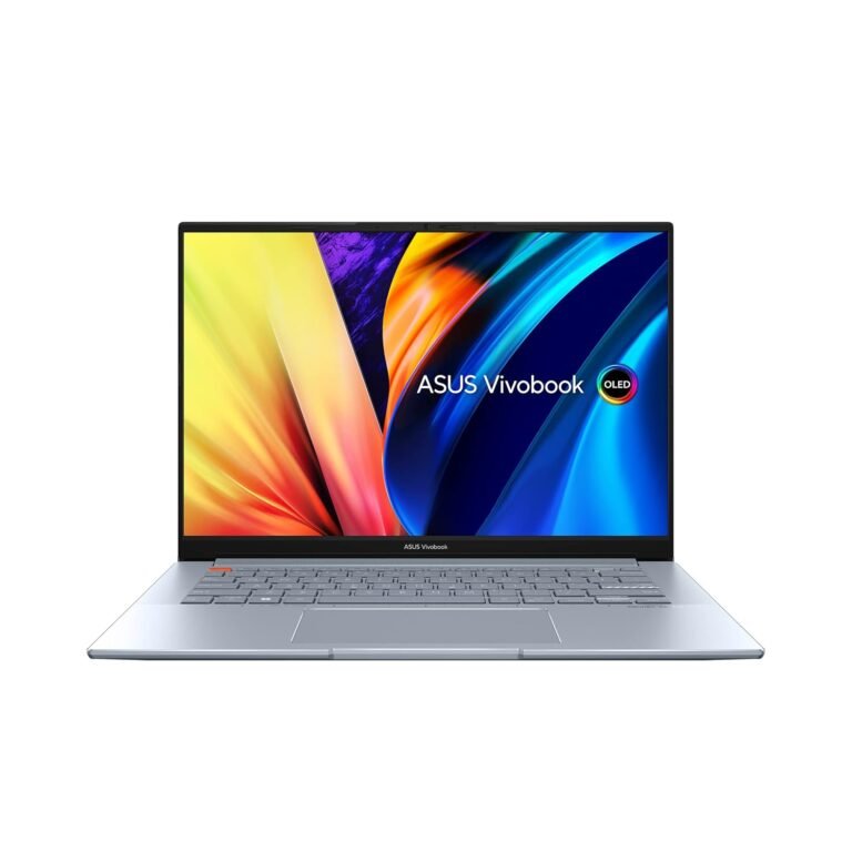 Asus Vivobook S14 OLED Slim Laptop | 14.0" 2K 120Hz OLED Display | Intel Core i7 12700H | 16 GB RAM | 512 GB SSD | Intel Iris Xe | Windows 11 | Teclado QWERTZ | Plata |