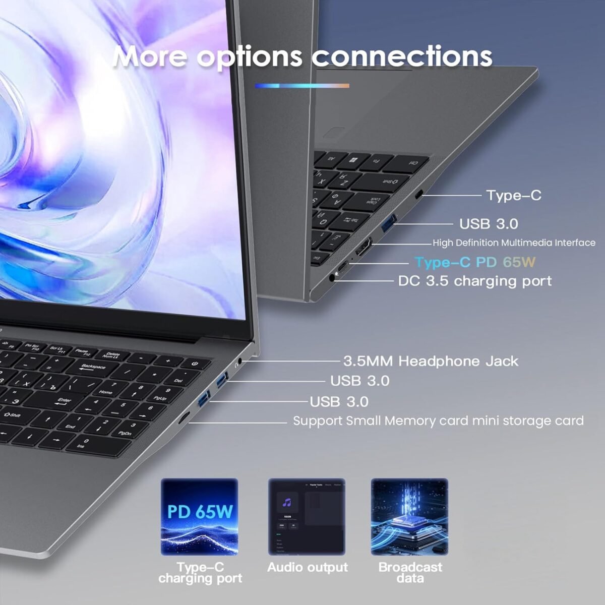 Computadora Portátil de 156 Pulgadas Pantalla FHD IPS para Ryzen 7 5825 Octa Core 32GB DDR4 1TB SSD Gaming Laptop Support Dingerlint Reconocido con Teclado de Fondo de Ma boutique