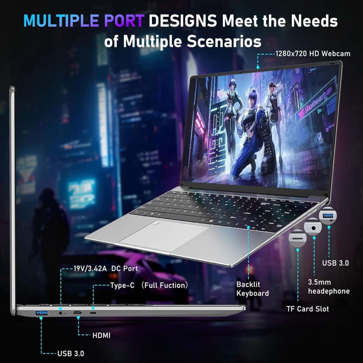 NAIKLULU computadora portátil para juegos 156 pulgadas 16 GB RAM 1 TB SSD procesador AMD Ryzen 5 7430U 6C12T hasta 43 GHz gráficos AMD Radeon visualización FHD 1920 Ma boutique