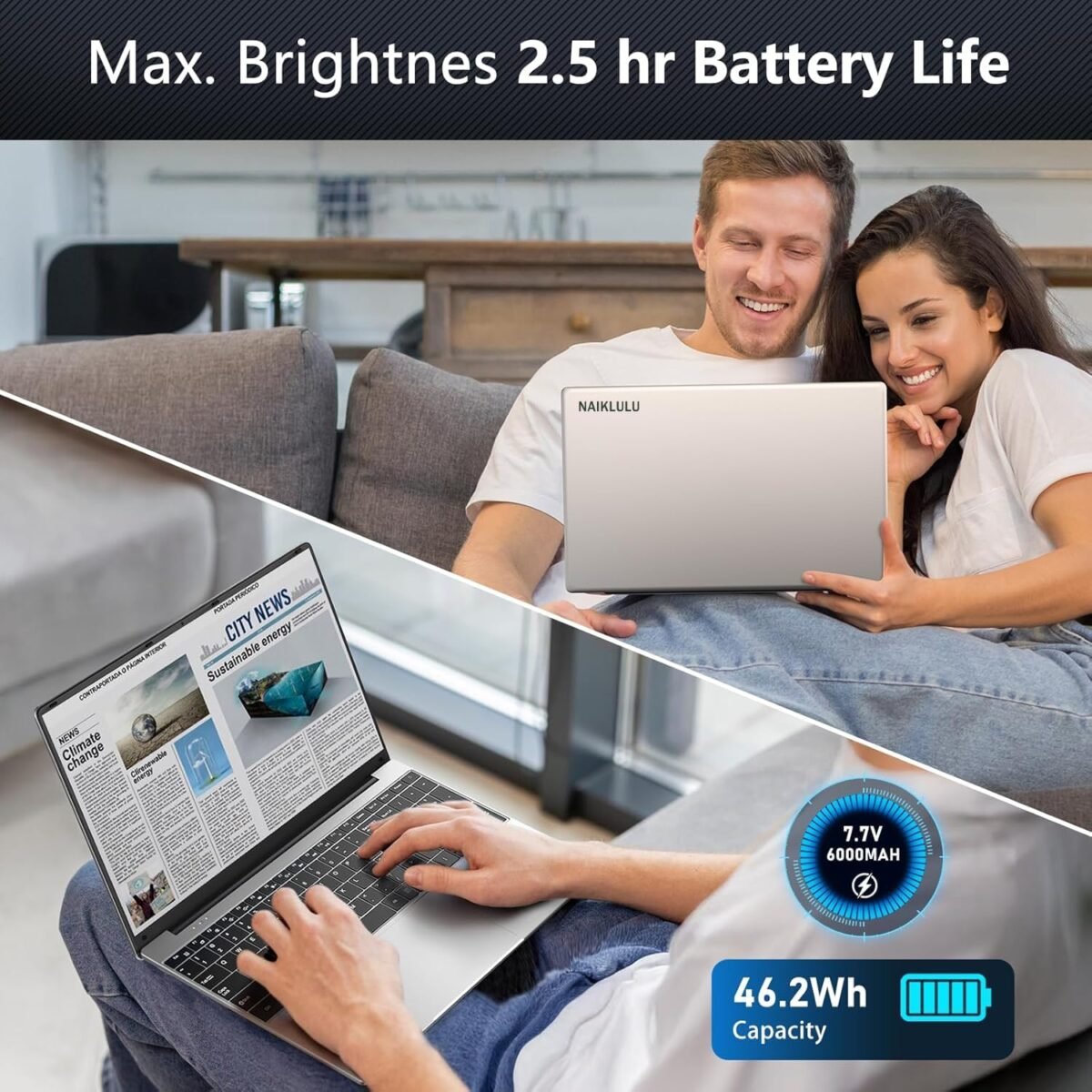NAIKLULU computadora portátil para juegos 156 pulgadas 16 GB RAM 1 TB SSD procesador AMD Ryzen 5 7430U 6C12T hasta 43 GHz gráficos AMD Radeon visualización FHD 1920 Ma boutique