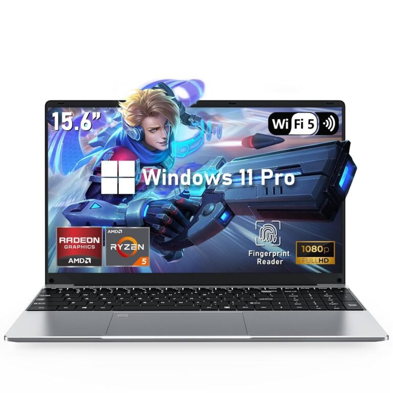 NAIKLULU - computadora portátil para juegos, 15.6 pulgadas, 16 GB RAM 1 TB SSD, procesador AMD Ryzen 5 7430U 6C/12T (hasta 4.3 GHz), gráficos AMD Radeon, visualización FHD 1920...