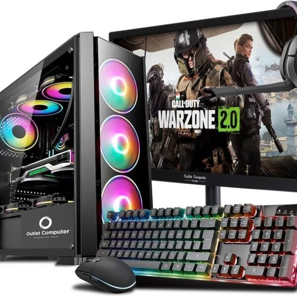 Outlet Computer Outsider Fixed Desktop PC Gaming GT1030 Monitor Keyboard Mouse Headphones Windows 11 Pro WiFi USB HDMI Monitor 27 CPU I5 RAM 32GB SSD 480GB Ma boutique