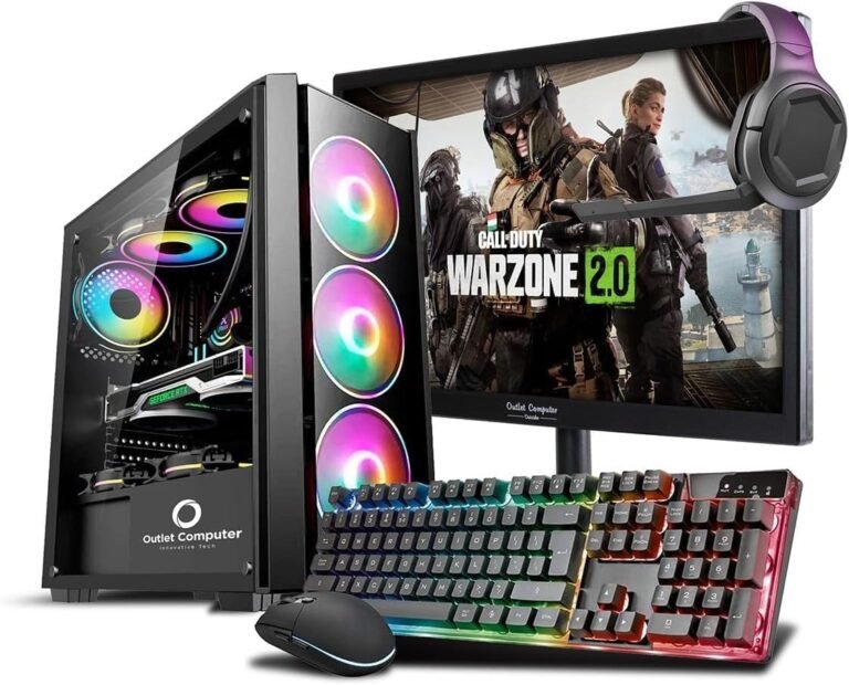 Outlet Computer Outsider Fixed Desktop PC Gaming GT1030 - Monitor - Keyboard - Mouse - Headphones - Windows 11 Pro - WiFi USB - HDMI (Monitor 27", CPU: I5 - RAM 32GB -SSD 480GB)